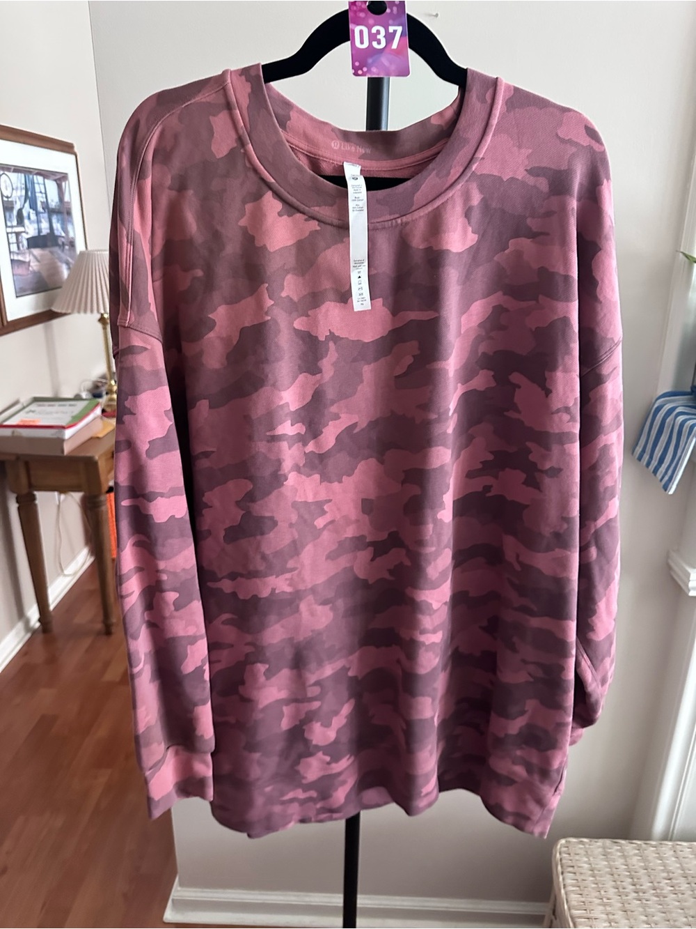 lululemon athletica Rose Pink Camo Crewneck Sweatshirt